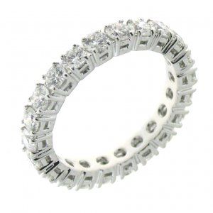 1AA10133G5 ANELLO ORO BIANCO CON BRILLANTI BIANCHI - immagine 1