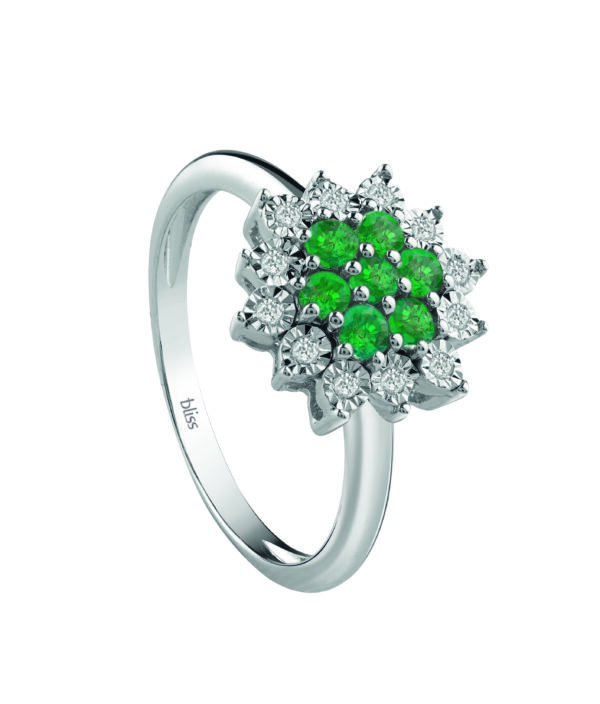 ANELLO BRILL. E SMERALDI MIS.1 - immagine 1