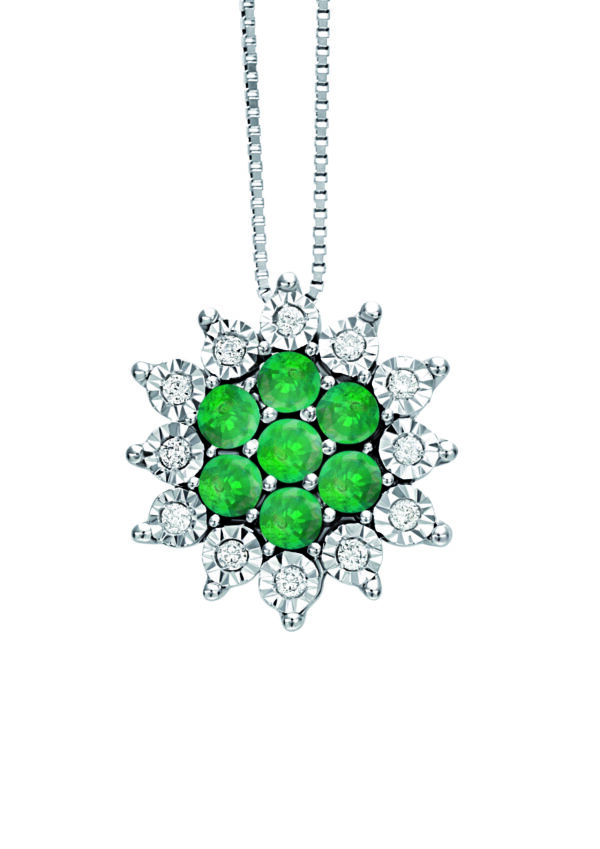 COLLIERINO BRILL. E SMERALDI - immagine 1