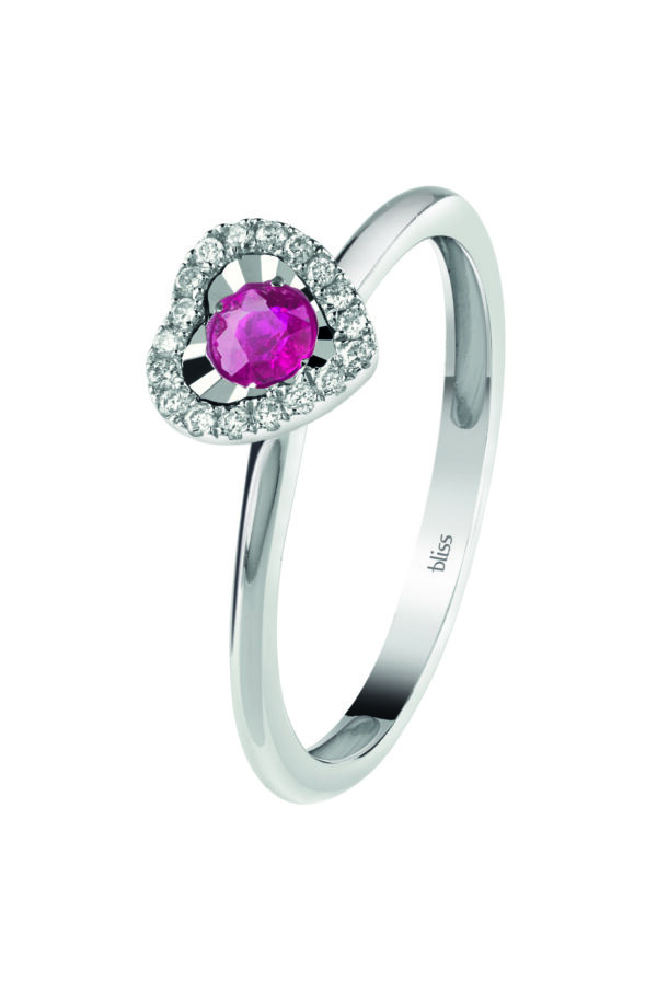 ANELLO BRILL. E RUBINO MIS.13 - immagine 1