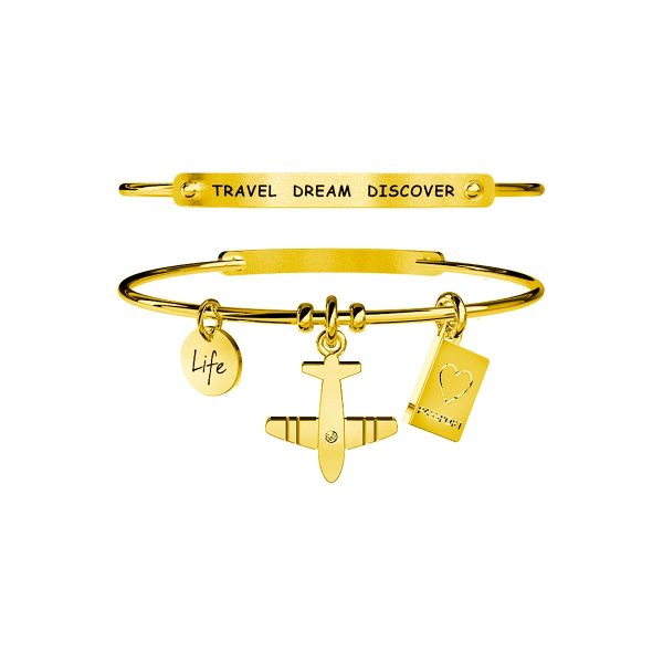 Bracciale in acciaio 316L Pvd Gold - immagine 1
