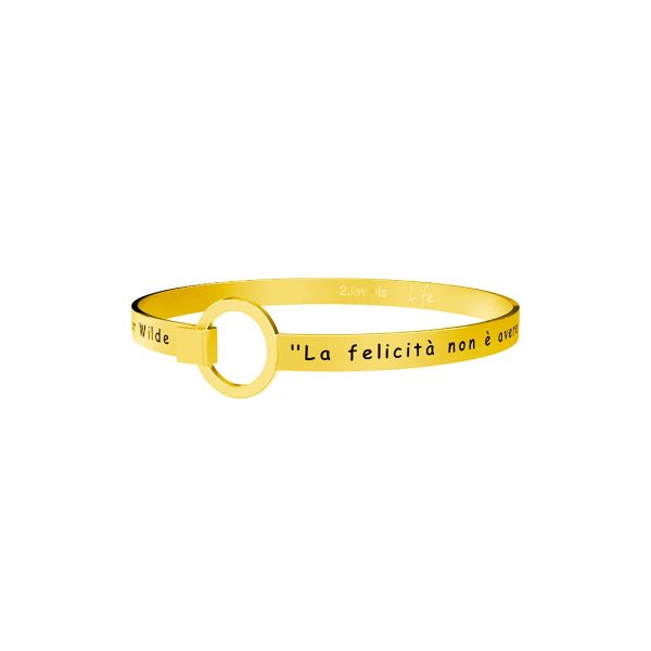 Bracciale in acciaio 316L Pvd Gold - immagine 1