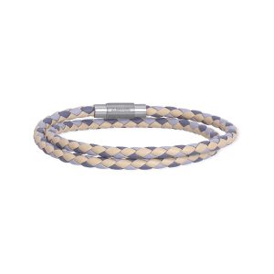 2JEWELS Bracciale pelle e acciaio 316L