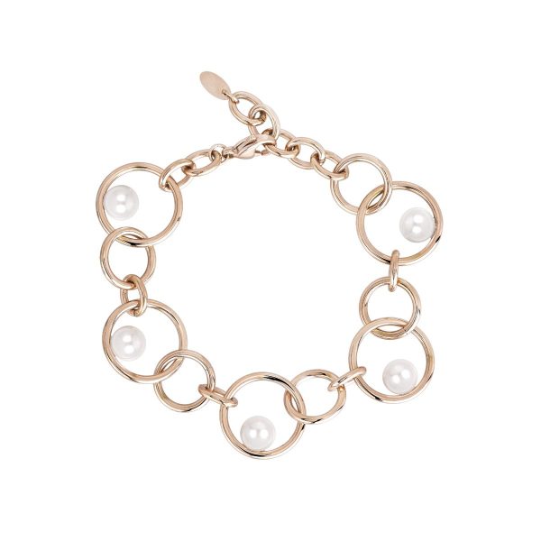 2JEWELS Bracciale in acciaio 316L e Pvd Rosé