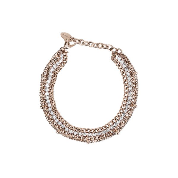 2JEWELS Bracciale in acciaio 316L e Pvd Rosé