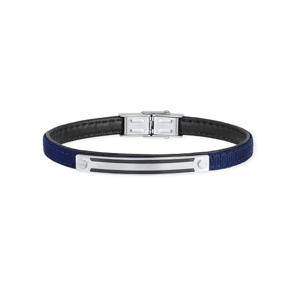 2JEWELS Bracciale pelle e acciaio 316L