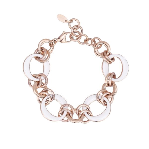 2JEWELS Bracciale in acciaio 316L e Pvd Rosé