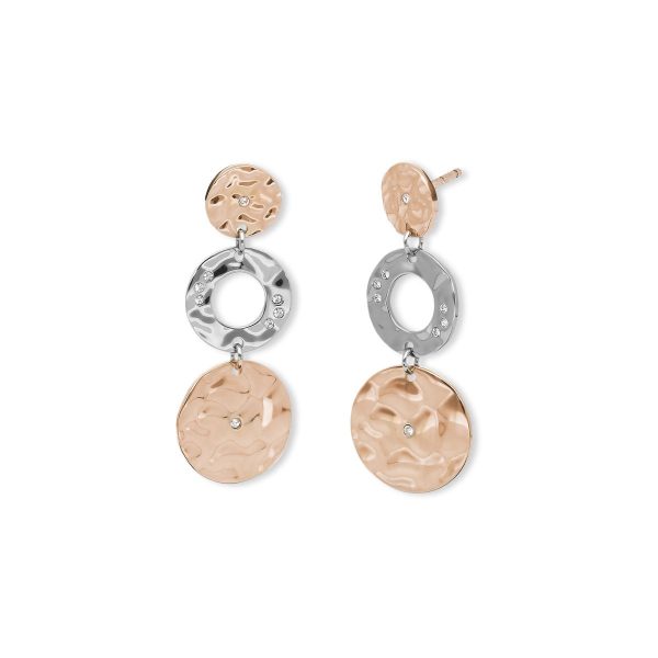 2JEWELS Orecchini in acciaio 316L e PVD Rosé