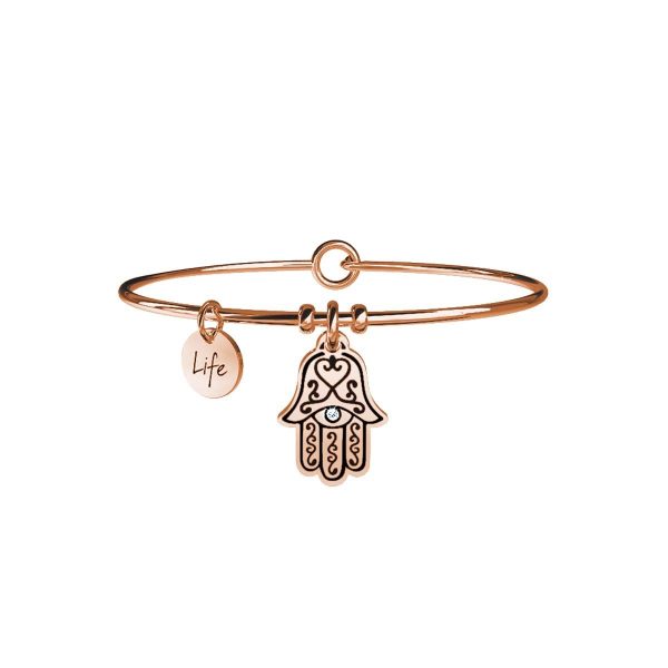 Bracciale in acciaio 316L e Pvd Rosè - immagine 1