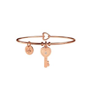 Bracciale in acciaio 316L e Pvd Rosè