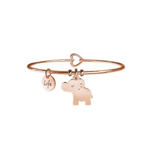 Bracciale in acciaio 316L e Pvd Rosè