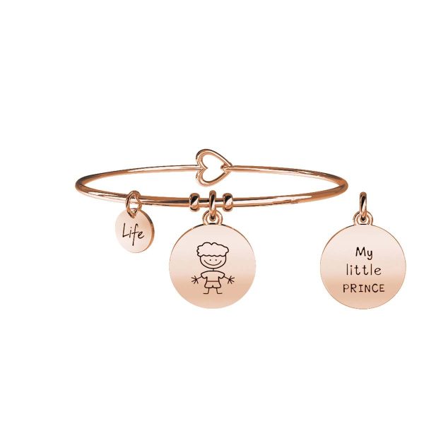 Bracciale in acciaio 316L e Pvd Rosè - immagine 1