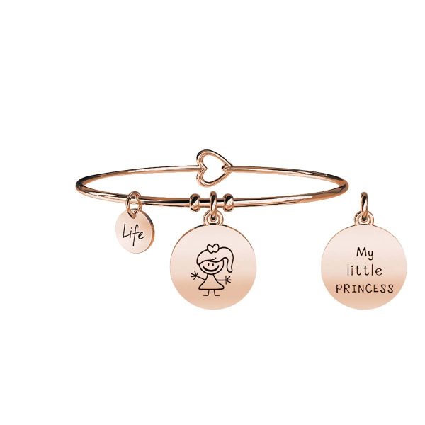 Bracciale in acciaio 316L e Pvd Rosè - immagine 1