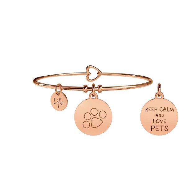 Bracciale in acciaio 316L e Pvd Rosè - immagine 1
