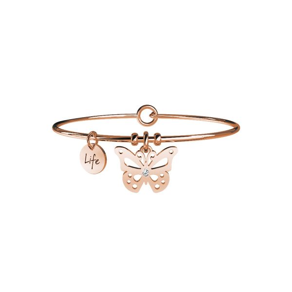 Bracciale in acciaio 316L e Pvd Rosè - immagine 1