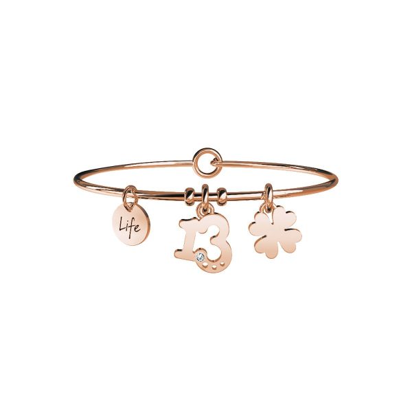 Bracciale in acciaio 316L e Pvd Rosè - immagine 1