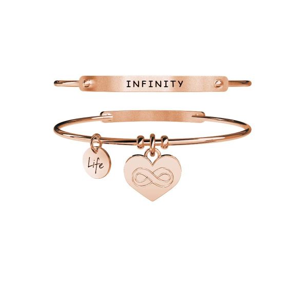 Bracciale in acciaio 316L e Pvd Rosè - immagine 1