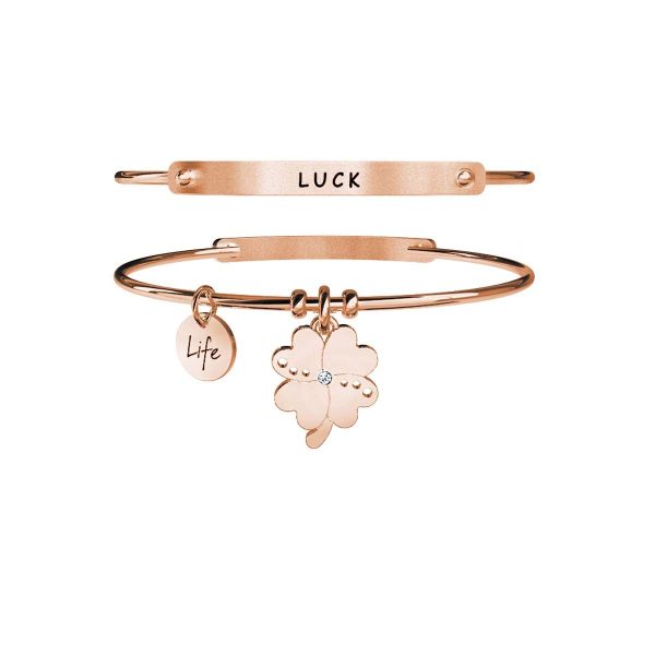 Bracciale in acciaio 316L e Pvd Rosè - immagine 1