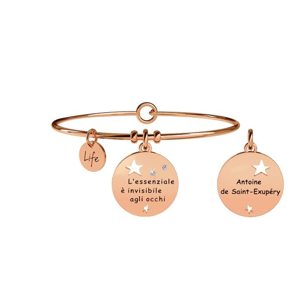 Bracciale in acciaio 316L e Pvd Rosè - immagine 1