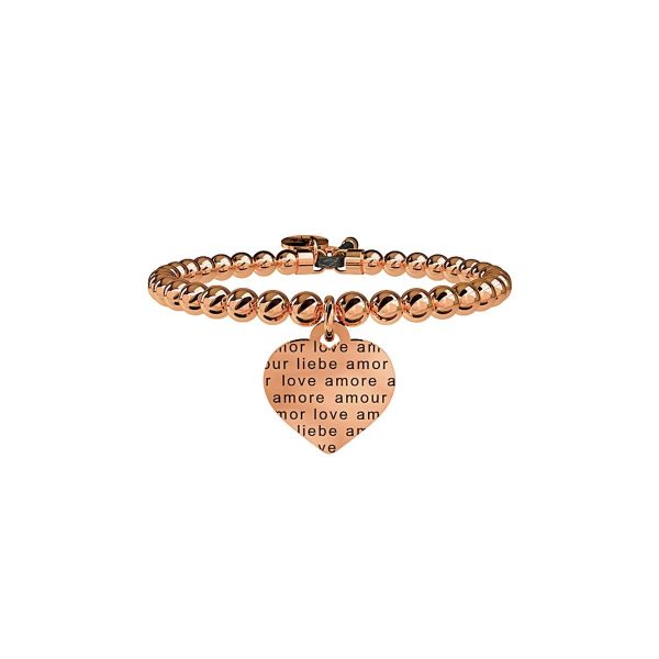 Bracciale in acciaio 316L e Pvd Rosè - immagine 1