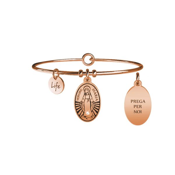 Bracciale in acciaio 316L e Pvd Rosè - immagine 1