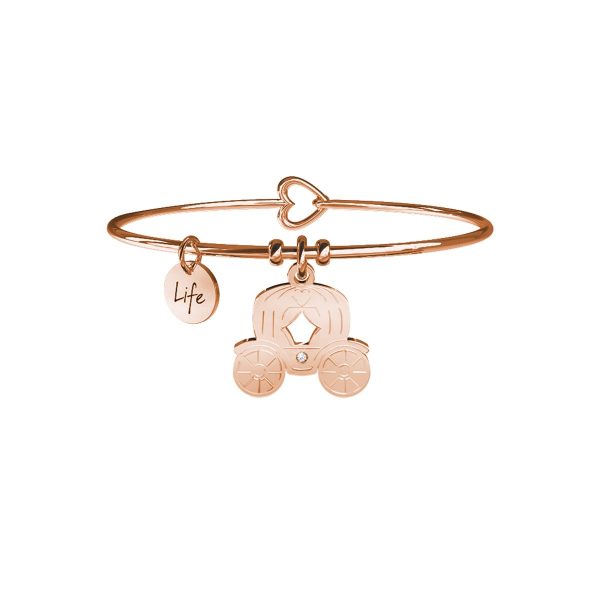 Bracciale in acciaio 316L e Pvd Rosè - immagine 1