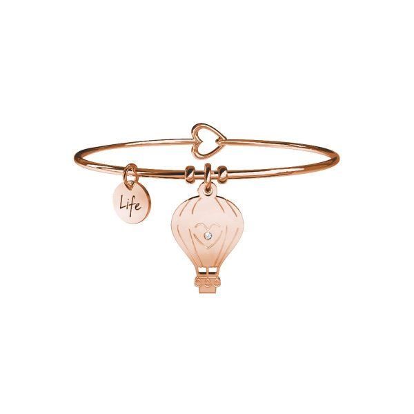 Bracciale in acciaio 316L e Pvd Rosè - immagine 1