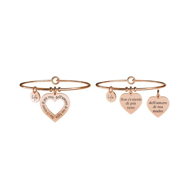 Bracciale in acciaio 316L e Pvd Rosè - immagine 1