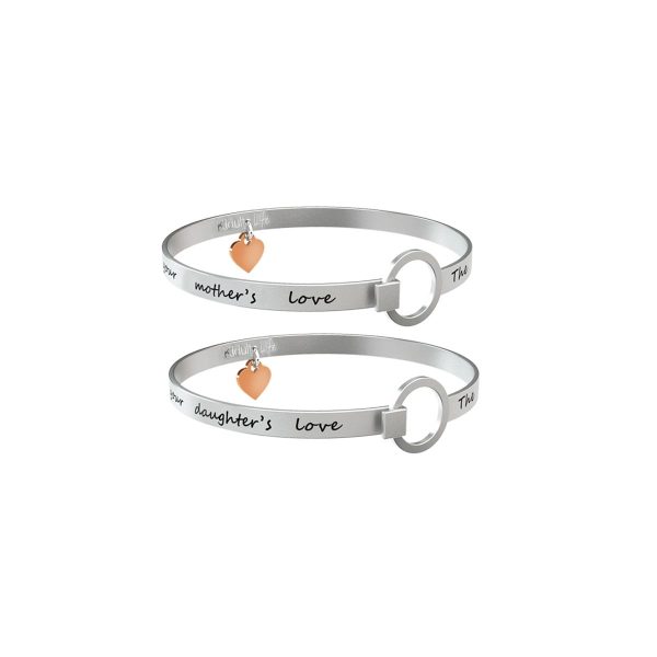 Bracciale in acciaio 316L e Pvd Rosè - immagine 1