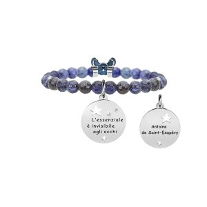 Bracciale sodalite e acciaio 316L