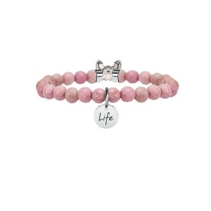 Bracciale rodonite e acciaio 316L