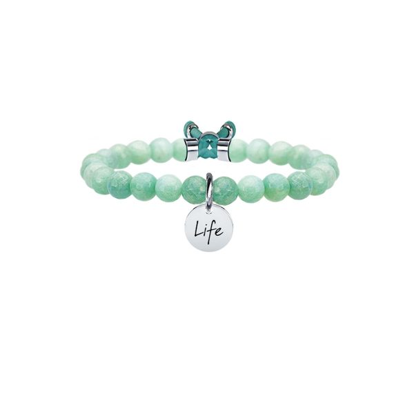 Bracciale amazzonite e acciaio 316L - immagine 1