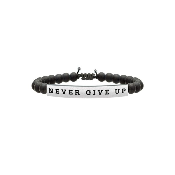 Bracciale in onice e acciaio 316L - immagine 1