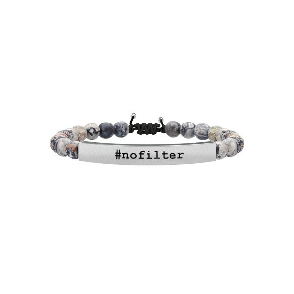 Bracciale agata e acciaio 316L - immagine 1