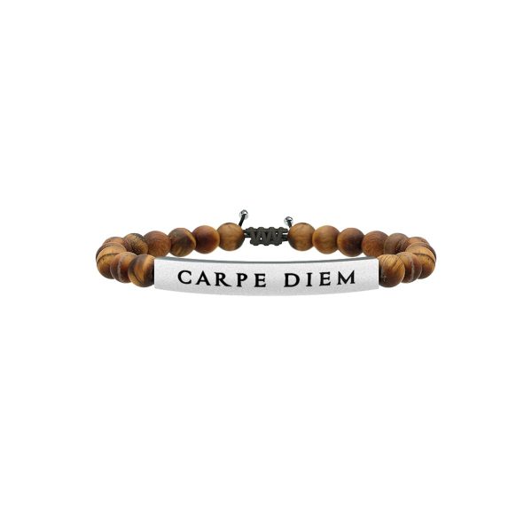 Bracciale occhio di tigre e acciaio 316L - immagine 1