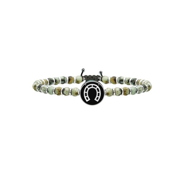 Bracciale turchese e acciaio 316L - immagine 1