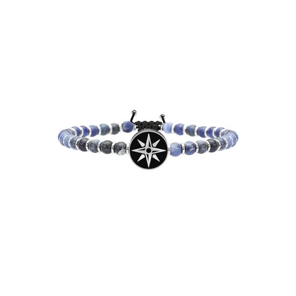 Bracciale sodalite e acciaio 316L - immagine 1