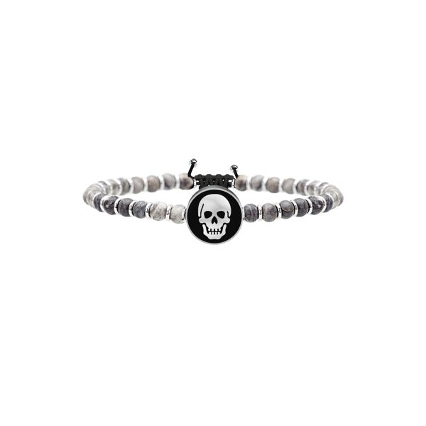 Bracciale agata e acciaio 316L - immagine 1