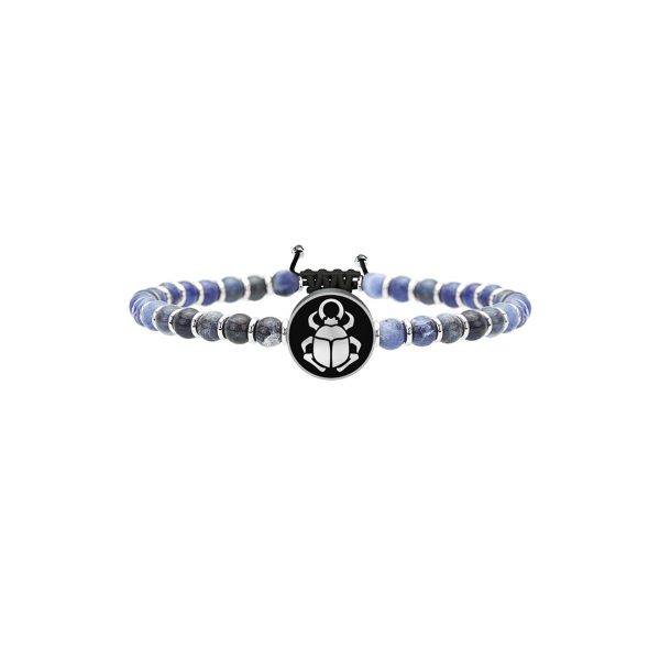 Bracciale sodalite e acciaio 316L - immagine 1