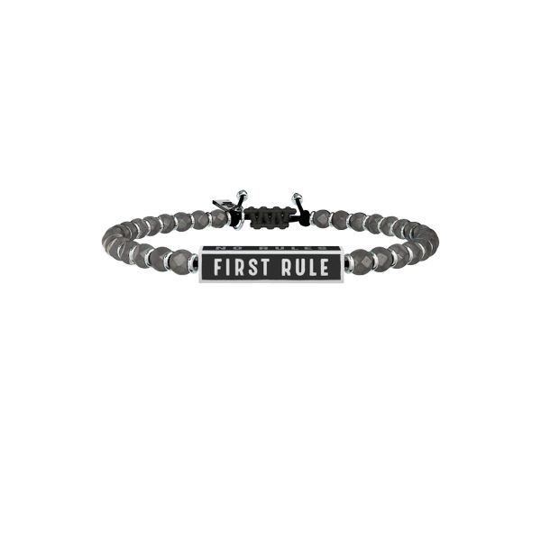 Bracciale ematite e acciaio 316L - immagine 1