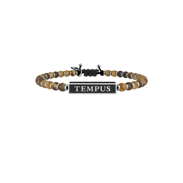 Bracciale occhio di tigre e acciaio 316L - immagine 1