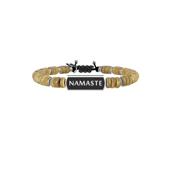 Bracciale legno e acciaio 316L - immagine 1