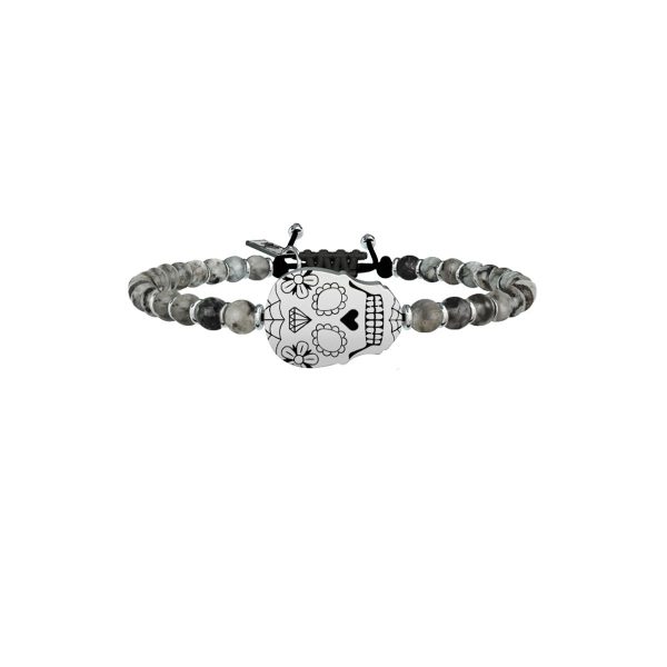 Bracciale agata e acciaio 316L - immagine 1