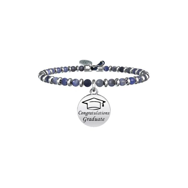 Bracciale sodalite e acciaio 316L - immagine 1