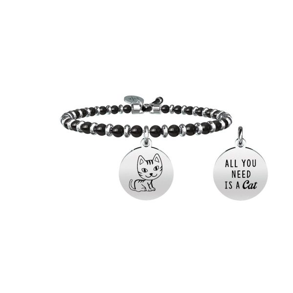 Bracciale agata e acciaio 316L - immagine 1