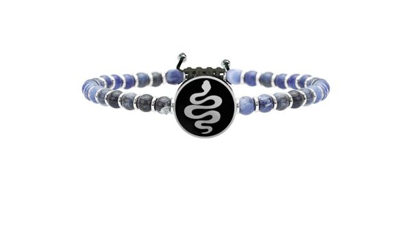 Bracciale sodalite e acciaio 316L - immagine 1