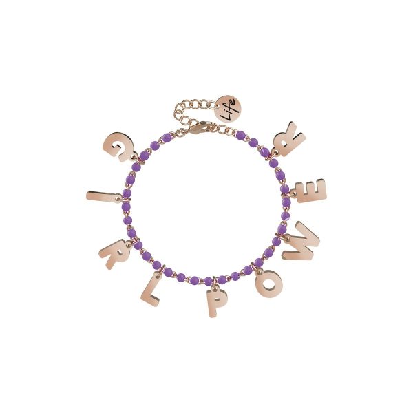 Bracciale in acciaio 316L e Pvd Rosé - immagine 1