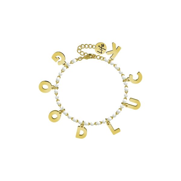 Bracciale in acciaio 316L e Pvd Gold - immagine 1