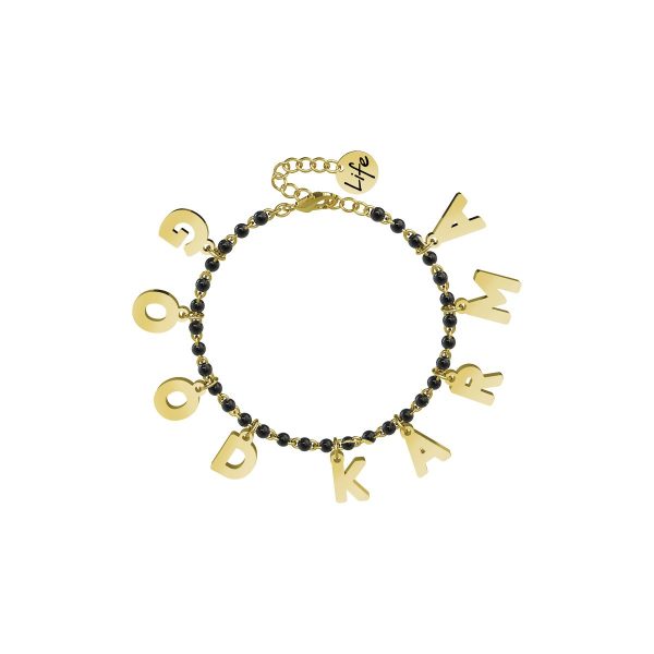 Bracciale in acciaio 316L e Pvd Gold - immagine 1
