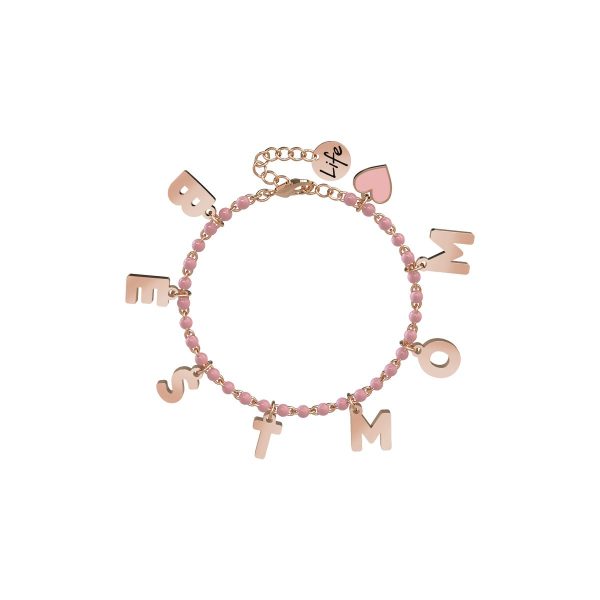 Bracciale in acciaio 316L e Pvd Rosé - immagine 1